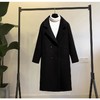 【时尚简约】黑色毛呢外套女中长款秋冬流行韩版宽松赫本风呢子大衣厚上衣 商品缩略图3