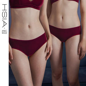 HSIA遐内裤女高品质珠光丝绒亲肤零敏舒适包臀纯棉裆底中腰平角裤