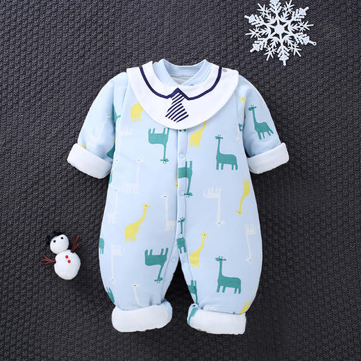 【宝宝出游之选】A类婴儿连体衣秋冬保暖宝宝哈衣纯棉baby爬服新款新生儿衣服 商品图4
