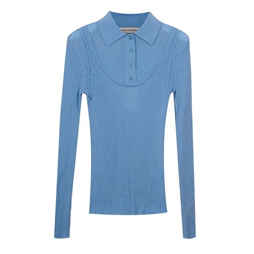 假两件衬衫针织上衣 商品图0