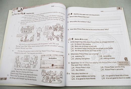 培生香港朗文小学英语教材 三年级上学期 阅读练习册 英文原版 Primary Longman Express 3A Reading 第二版朗文快车PLE 英文版 商品图2