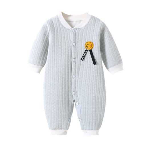 【优质好棉 透气吸汗】婴儿连体衣春秋保暖薄棉宝宝棉质哈衣新生儿衣服简约爬服 商品图4