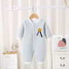 【优质好棉 透气吸汗】婴儿连体衣春秋保暖薄棉宝宝棉质哈衣新生儿衣服简约爬服 商品缩略图0