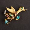 独角鹿西洋古董珠宝首饰法国黄金镶嵌宝石小鸭造型胸针 商品缩略图4