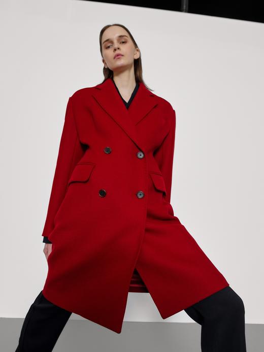 立体收腰双排扣大衣 商品图1