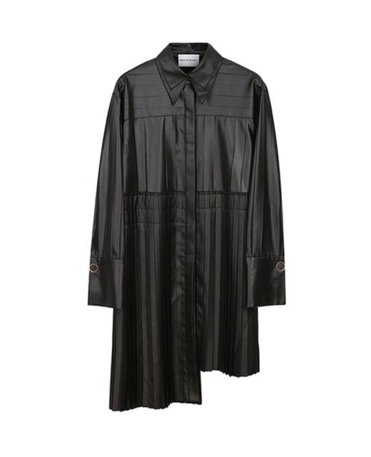 不对称压褶连衣裙 商品图0