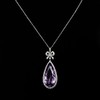 独角鹿西洋古董珠宝首饰法国美好时代铂金镶嵌紫水晶钻石吊坠项链 商品缩略图4