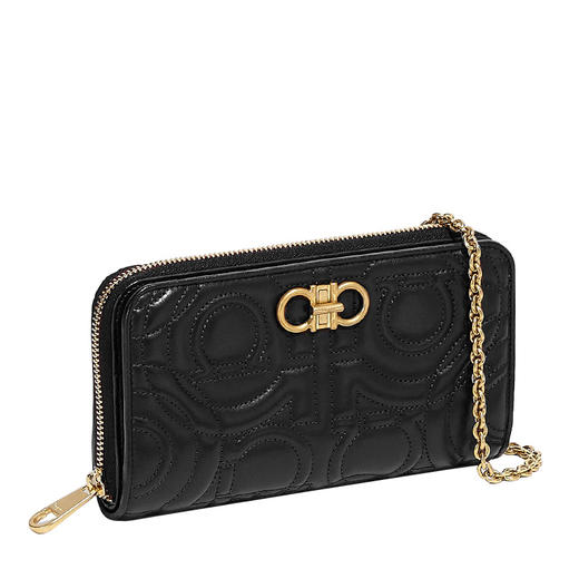 Salvatore Ferragamo 菲拉格慕 女士黑色小牛皮单肩包斜挎包 22-D332-695451 商品图0