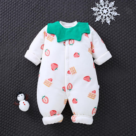 【宝宝出游之选】A类婴儿连体衣秋冬保暖宝宝哈衣纯棉baby爬服新款新生儿衣服 商品图12