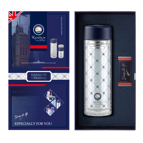 瑞堡奥路Rainbow Origina琉篱庄园泡茶杯G01-240-皇家蓝 英国瑞堡奥路Rainbow Original琉篱庄园泡茶高硼玻璃杯礼物女生男生实用创意生日礼物 240ml