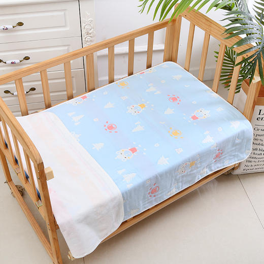 爱婴情浓卡通纱布四层隔尿垫AF159#70*120（颜色随机） 商品图1