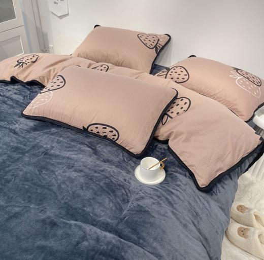 【纯棉床品】*秋冬AB版保暖包边四件套全棉法兰绒套件多规格床单床笠款纯棉床品 商品图2