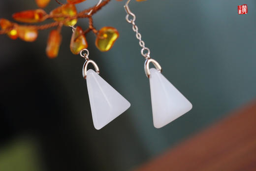 [ 婉悦 ]  和田玉白玉耳坠 商品图1