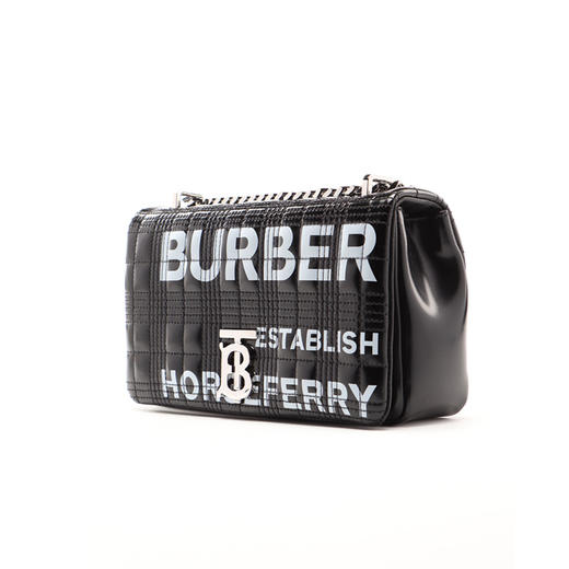 BURBERRY 巴宝莉 Lola - 小号 Horseferry 印花绗缝萝纳包 女单肩包 黑色 8021619 A1189 商品图2