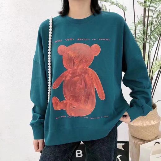 女小熊印花卫衣1050 商品图0