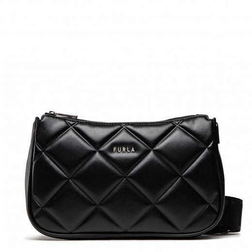 FURLA 女士黑色绗缝皮革手提包 WB00335-BX0186-O6000 商品图0