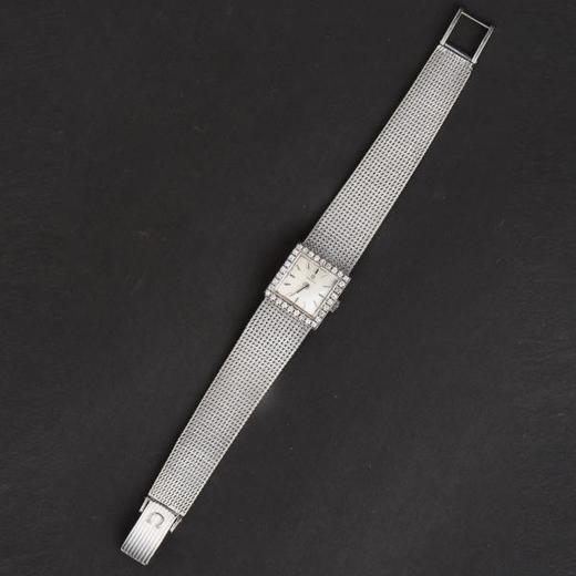 独角鹿西洋古董瑞士欧米伽18K白金镶嵌钻石古董女士腕表 商品图4