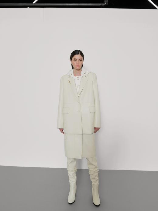 简约直筒皮西服 商品图0