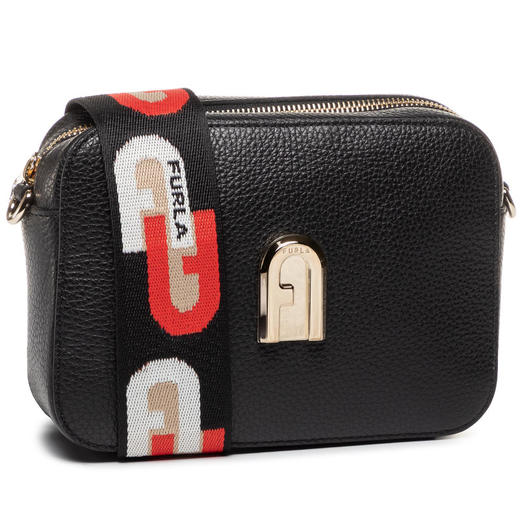 FURLA 女士黑色皮革单肩包 1057279 商品图0