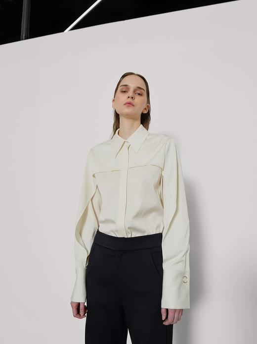 溢边袖浮水衬衫 商品图2