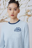 手工绣花圆领撞色羊绒女套衫 SJF93W141B 商品缩略图4