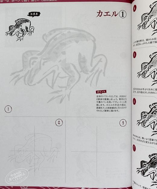 【中商原版】用毛笔描绘的日本画中的动物们 日文原版 筆ペンで描く日本画の動物たち 商品图6
