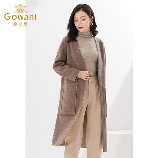 【绵羊毛】乔万尼秋冬新款绵羊毛加厚大衣直筒商务保暖外套EI4A539 商品图3