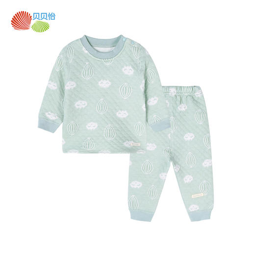 贝贝怡新款男女宝宝儿童秋冬季加厚保暖内衣家居服两件套套装 商品图8