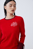 手工绣花圆领撞色羊绒女套衫 SJF93W141B 商品缩略图0