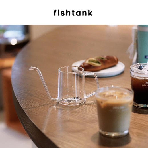 fishtank 定制挂耳手冲壶 家用玻璃细口壶 300ml 商品图2
