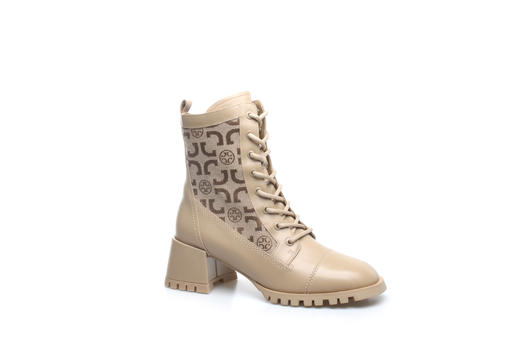 豪麟名鞋奥莱迪嘉女装胎牛皮革女靴DJSTO12WN203卡其色  原价2660元 商品图0