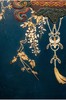 独角鹿西洋古董家居日本明治时期蓝漆地传统博古主题芝山镶嵌画 商品缩略图3