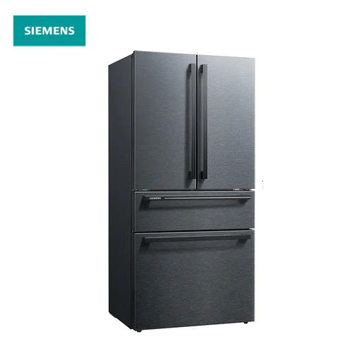 西门子（SIEMENS）602升对开多门变频冰箱 家用大容量 零度保鲜 双擎制冷 家居互联 KF98FA156C曜钢黑 商品图0