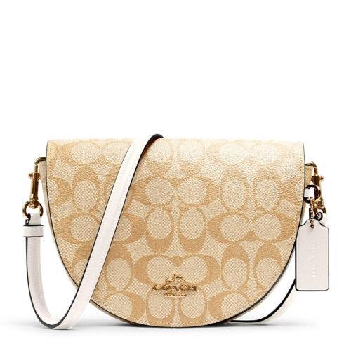 COACH/蔻驰 ELLEN系列女士PVC配皮磁扣封口外部开放式口袋可拆卸式皮带时尚单肩包斜挎包女包 C1430IMAA8 商品图9