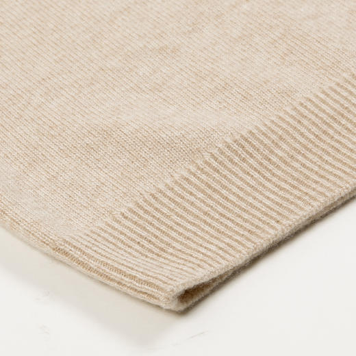 METTE羊绒世家冬新品女士100%山羊绒衫时尚圆领套头撞色加厚毛衣 商品图4