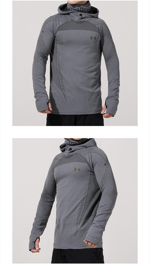 安德玛官方UA RUSH男子运动训练连帽长袖T恤Under Armour1356608 商品图0