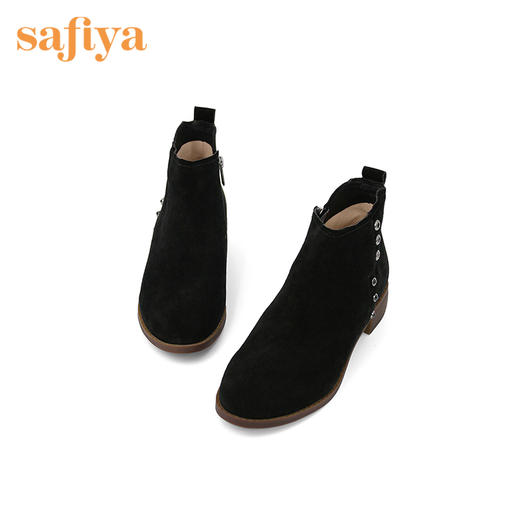 索菲娅秋冬牛皮磨砂侧拉链时装靴SF94116179 商品图6