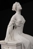 独角鹿西洋古董雕塑法国瓷都签名喷泉上的年轻女子素胎瓷雕像摆件 商品缩略图4