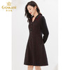 乔万尼秋冬新款绵羊毛连衣裙收腰V领显瘦EI4E649 商品缩略图2