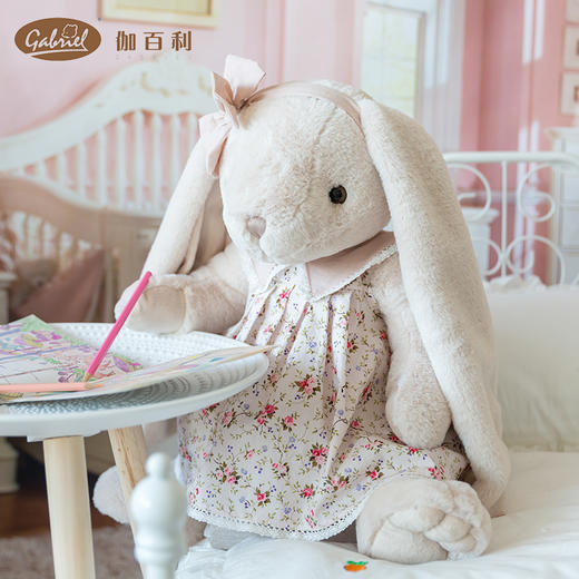 伽百利毛绒大穿裙兔/大莉迪亚W1881超大兔子毛绒玩具睡觉抱枕安抚玩偶女孩生日礼物 商品图3