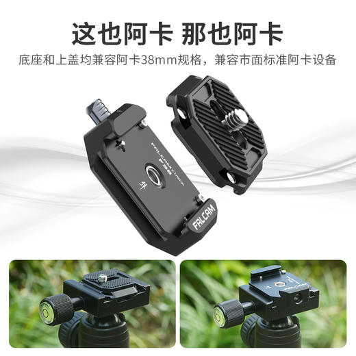 Ulanzi优篮子小隼快装板FALCAMF38快装扣相微单锐爪通用云台稳定器三脚架Gopro运动阿卡快拆板转换底座配件 商品图1
