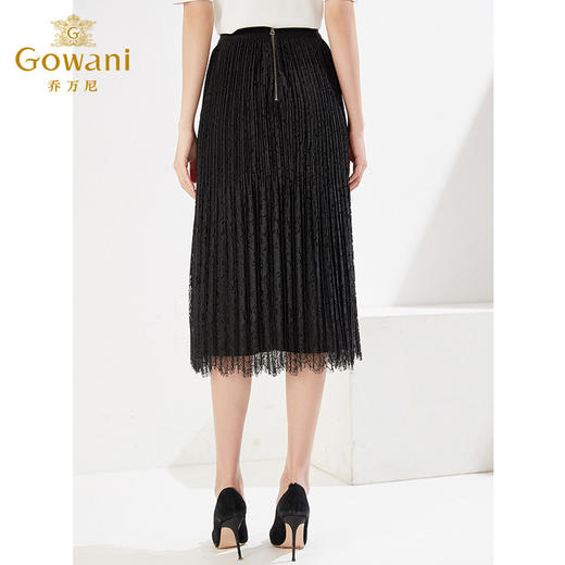乔万尼秋冬新款半身裙百褶蕾丝设计EI4D518 商品图3