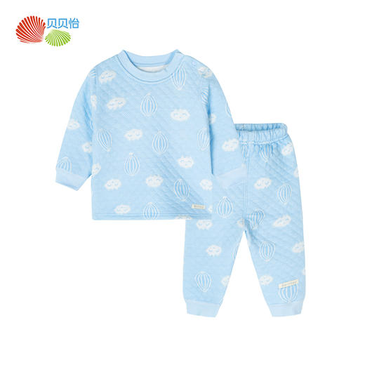 贝贝怡新款男女宝宝儿童秋冬季加厚保暖内衣家居服两件套套装 商品图10