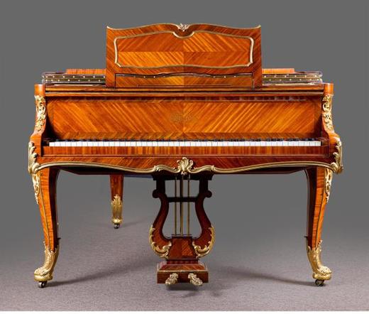 独角鹿西洋古董法国家具大师与Erard桃花心木铜鎏金装饰三角钢琴 商品图1