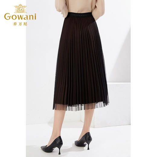 乔万尼新款半裙双层百褶网纱设计高级感百搭半身裙EI4D517 商品图4