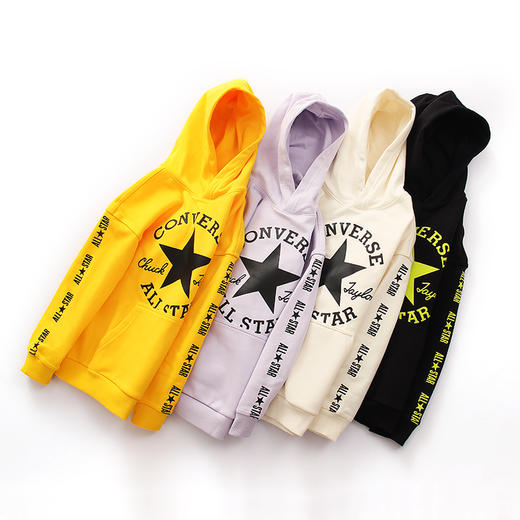 Converse/匡威童装秋冬男女儿童经典加绒保暖连帽卫衣CV2142115 商品图0