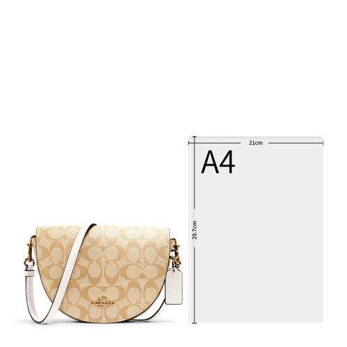 COACH/蔻驰 ELLEN系列女士PVC配皮磁扣封口外部开放式口袋可拆卸式皮带时尚单肩包斜挎包女包 C1430IMAA8 商品图13