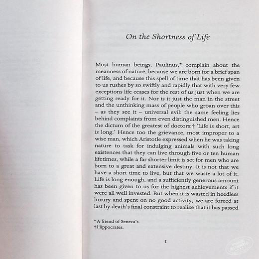 预售 【中商原版】塞内卡：论生命之短暂 英文原版 Penguin Great Ideas : On the Shortness of Life Seneca 商品图4