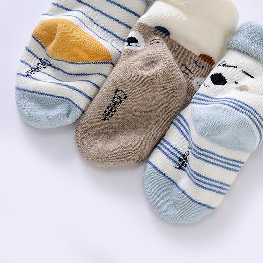 英氏新生婴儿加绒加厚保暖袜子宝宝3双装棉袜冬季YIWBJ31098A01 商品图6