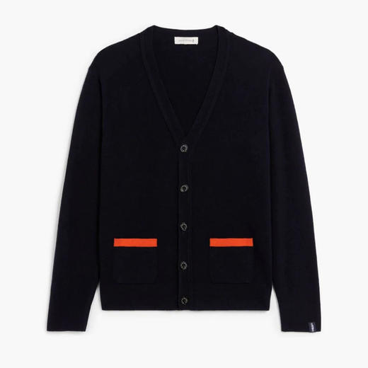 英国 MACKINTOSH CARDIGAN 精致纯羊毛拼色开衫 男式针织毛衣 商品图4